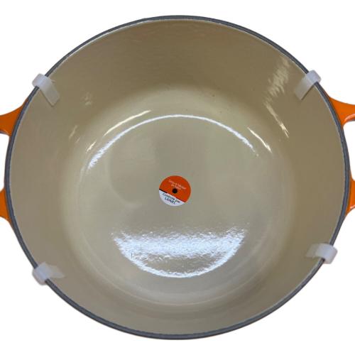 LE CREUSET (ルクルーゼ) 両手鍋 箱劣化有 20cm オレンジ ココット・ロンド
