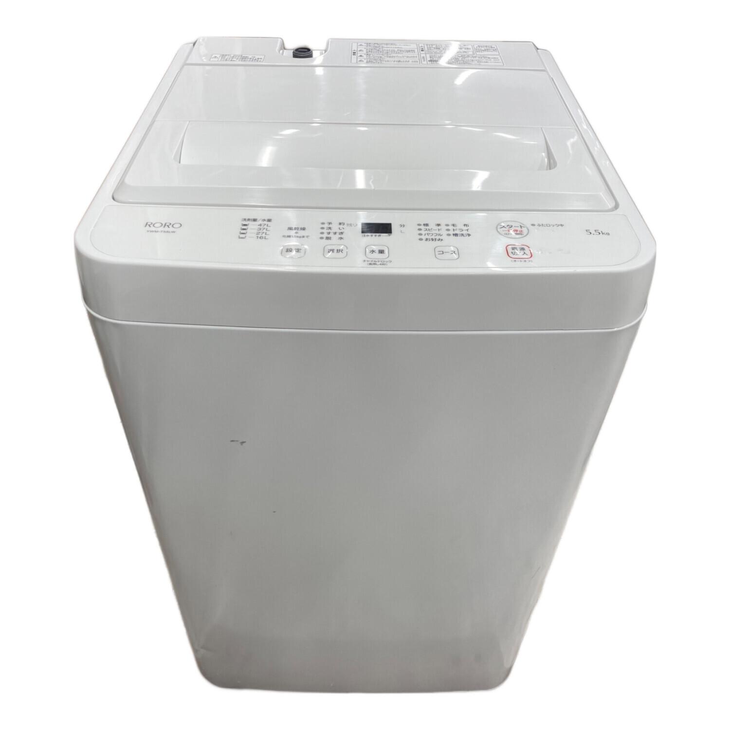 直接引取可 2023年製 全自動洗濯機 RORO YWM-T55LK 近隣配送可 RORO (ロロ) 全自動洗濯機 YWM-T55LW 2023年製｜トレファクONLINE