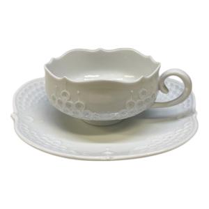 Meissen (マイセン) カップ&ソーサー ホワイトレリーフ