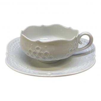 Meissen (マイセン) カップ&ソーサー ホワイトレリーフ