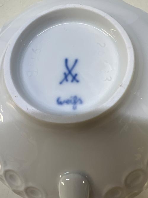 Meissen (マイセン) カップ&ソーサー ホワイトレリーフ