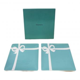 TIFFANY & Co. (ティファニー アンド コー) スクエアプレート ブルーリボン