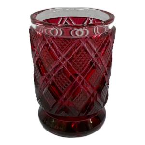 薩摩切子 盃 レッド