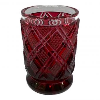 薩摩切子 盃 レッド