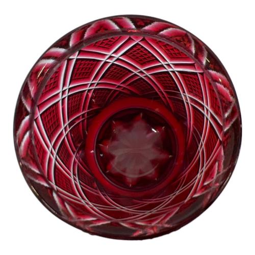 薩摩切子 盃 レッド