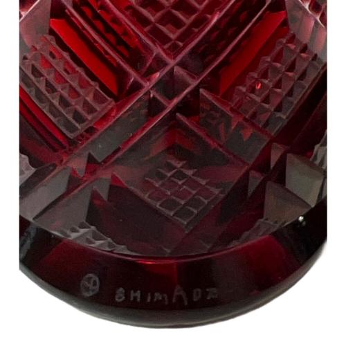 薩摩切子 盃 レッド