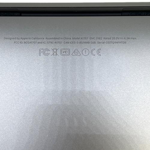 Apple (アップル) MacBook Pro A1707 表面ヨゴレ有 15.4インチ