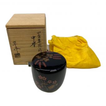 翠峰 (スイホウ) 中棗 四季草花蒔絵