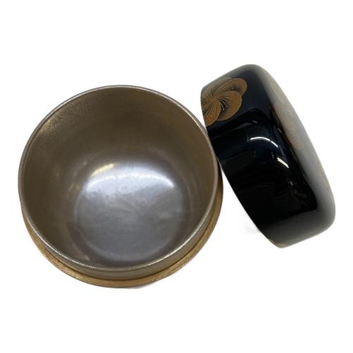 春斉作 黒棗 梅蒔絵