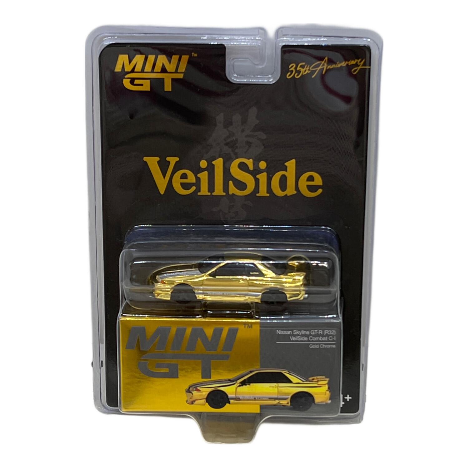 ミニカー MINI GT Nissan Skyline GT-R (R32) Gold MINI GT 日産 スカイライン GT-R R32 VeilSide Gold Chrome