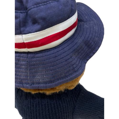 POLO RALPH LAUREN (ポロ・ラルフローレン) ヘッドカバー ニット ブラウン×ネイビー