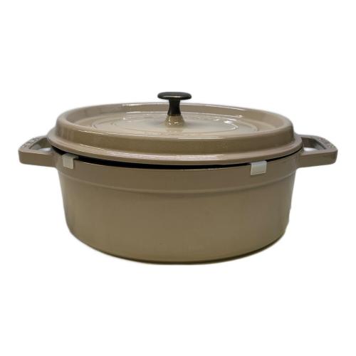 Staub (ストウブ) 両手鍋 SIZE 27cm ベージュ ピコ・ココット・オーバル
