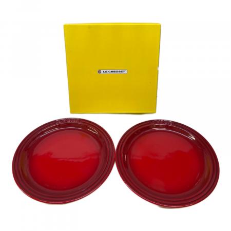 LE CREUSET ルクルーゼプレート LE CREUSET (ルクルーゼ) プレート レッド Round Plate LC 27cm