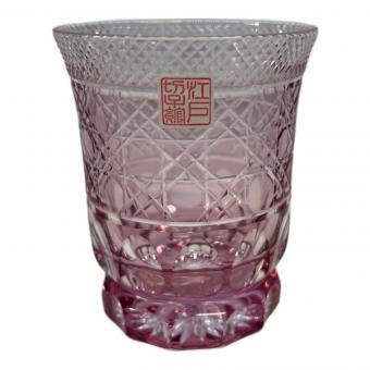 すみだ江戸切子館 (スミダエドキリコカン) 江戸切子オールドグラス 魚子淵に八角篭目紋様 ほっこりシリーズ