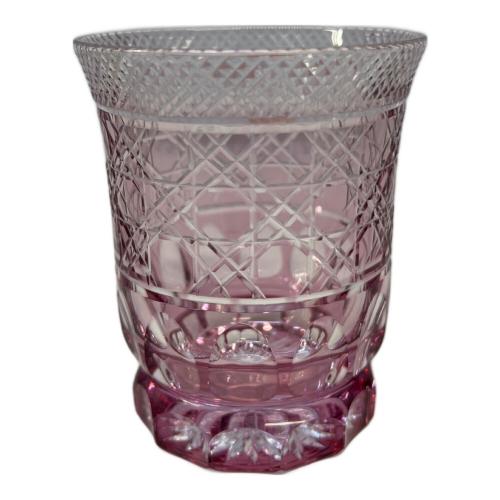 すみだ江戸切子館 (スミダエドキリコカン) 江戸切子オールドグラス 魚子淵に八角篭目紋様 ほっこりシリーズ