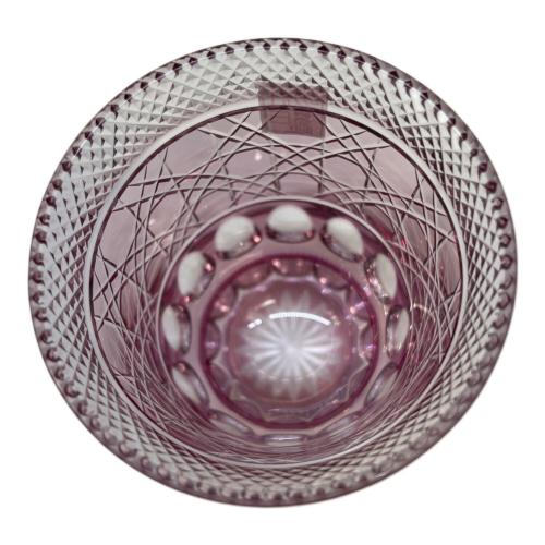 すみだ江戸切子館 (スミダエドキリコカン) 江戸切子オールドグラス 魚子淵に八角篭目紋様 ほっこりシリーズ