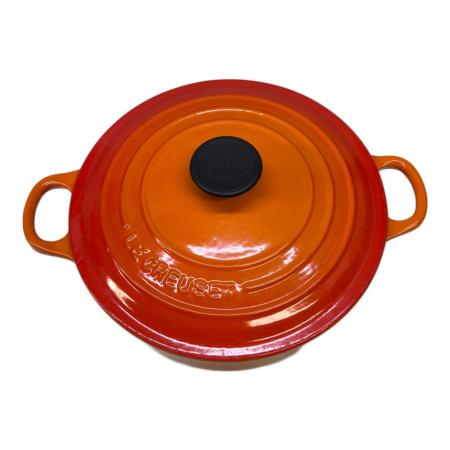 LE CREUSET (ルクルーゼ) 両手鍋 20cm オレンジ シグニチャー