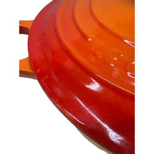 LE CREUSET (ルクルーゼ) 両手鍋 20cm オレンジ シグニチャー・ココット・ロンド