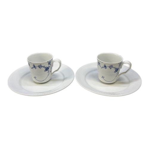ROYAL COPENHAGEN (ロイヤル・コペンハーゲン) 洋食器 プレート：ホワイトフルーテッド/マグカップ：ブルーフルーテッド・プレイン