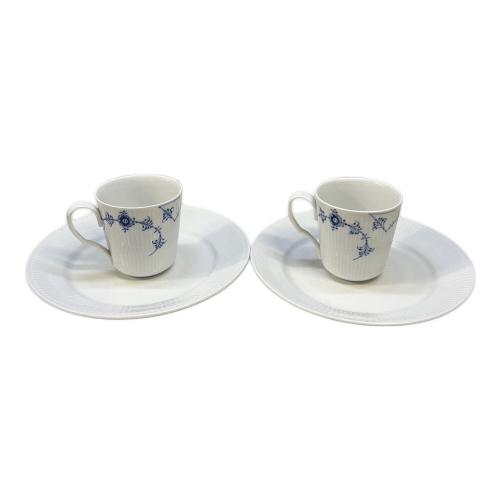 ROYAL COPENHAGEN (ロイヤル・コペンハーゲン) 洋食器 プレート：ホワイトフルーテッド/マグカップ：ブルーフルーテッド・プレイン