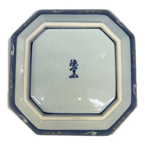 源右衛門窯 (ゲンエモンガマ) 中方皿 染錦水鳥図
