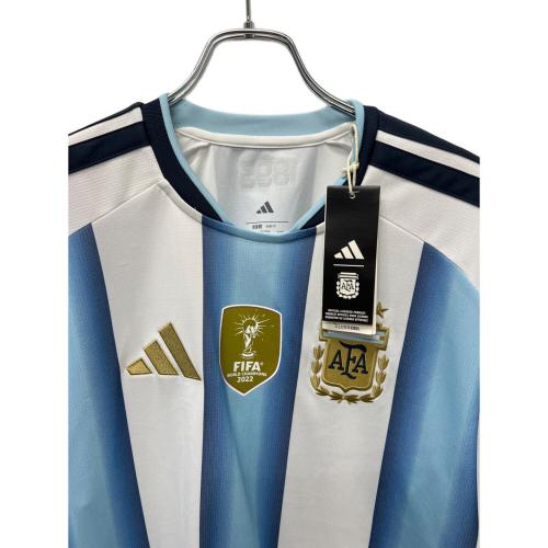 adidas (アディダス) サッカーユニフォーム JVE31 アルゼンチン代表 ホーム メンズ SIZE 2XL スカイブルー×ホワイト