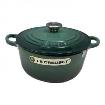 LE CREUSET (ルクルーゼ) 両手鍋 ターコイズ ブルー ココットフルール