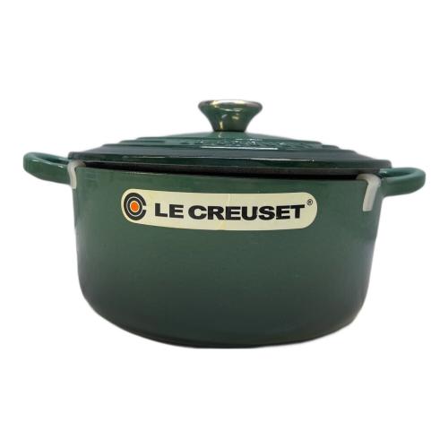 LE CREUSET (ルクルーゼ) 両手鍋 22cm グリーン シグニチャー ココットロンド
