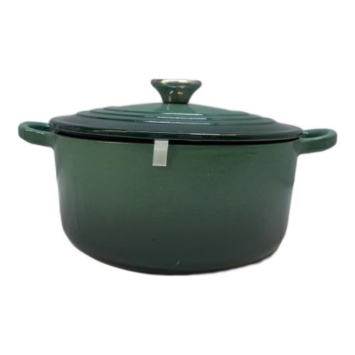 LE CREUSET (ルクルーゼ) 両手鍋 22cm グリーン シグニチャー ココットロンド