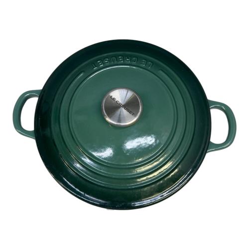 LE CREUSET (ルクルーゼ) 両手鍋 22cm グリーン シグニチャー ココットロンド