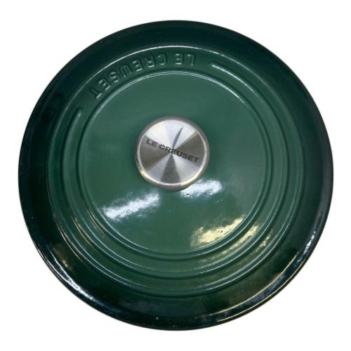 LE CREUSET (ルクルーゼ) 両手鍋 22cm グリーン シグニチャー ココットロンド