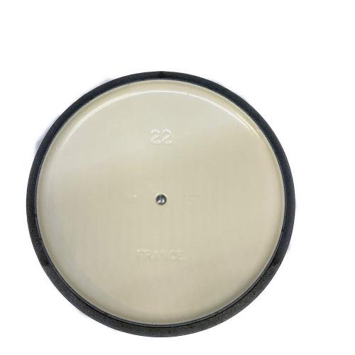 LE CREUSET (ルクルーゼ) 両手鍋 22cm グリーン シグニチャー ココットロンド
