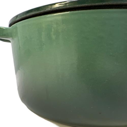 LE CREUSET (ルクルーゼ) 両手鍋 22cm グリーン シグニチャー ココットロンド