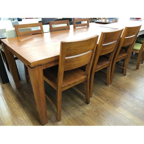 SCANTEAK (スキャンティーク) ダイニング7点セット ブラウン ＋1脚29.900円×6