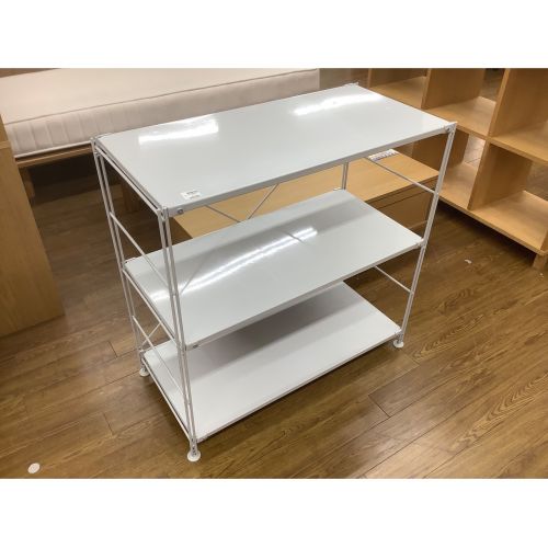 無印良品 (ムジルシリョウヒン) ユニットシェルフ グレー 3段 ハガレ有