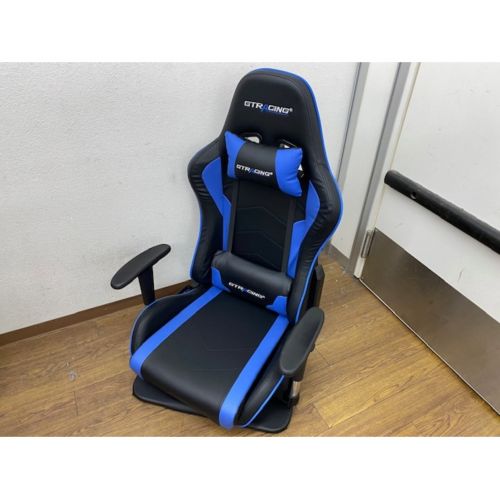 GTRACING ゲーミング座椅子 ブルー 180度リクライニング｜トレファクONLINE