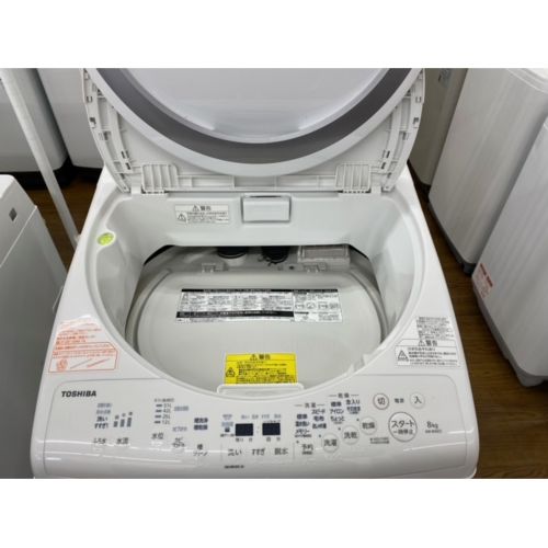 TOSHIBA (トウシバ) 縦型洗濯乾燥機 背面ヘコミ有 8.0kg AW-8V6 2018年製 50Hz／60Hz