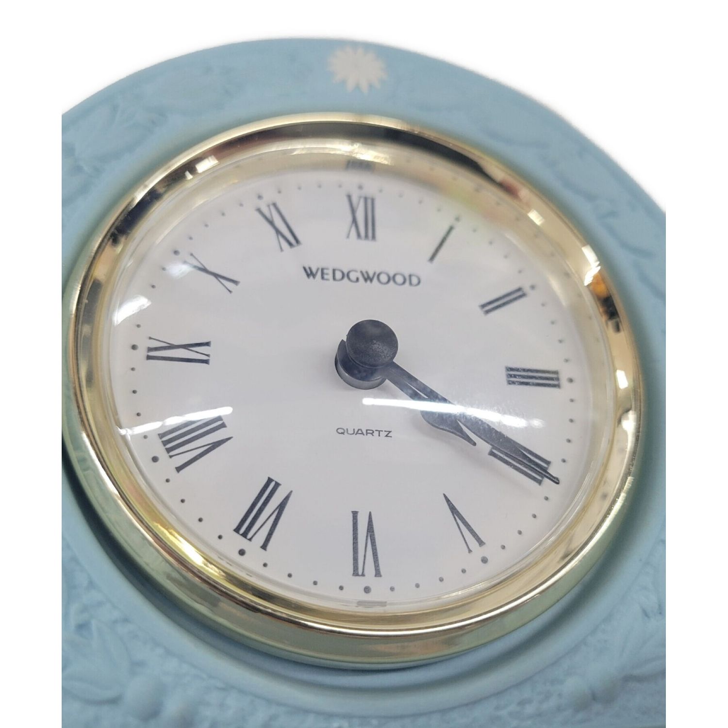 信頼 ウェッジウッド ジャスパー ペールブルー マントル型置き時計