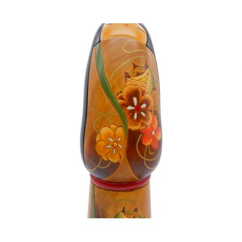 石村作 創作こけし 花糸まき