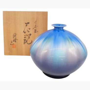 コスタボダ フラワーベース 花瓶 耳付き ガラス製 木箱入 未使用