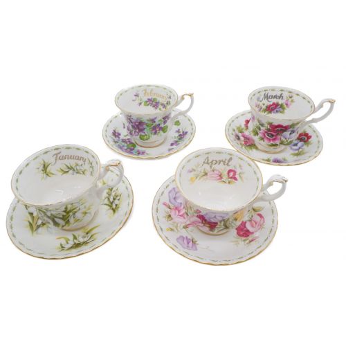 ROYAL ALBERT (ロイヤルアルバート) カップ&ソーサー 1月～12月