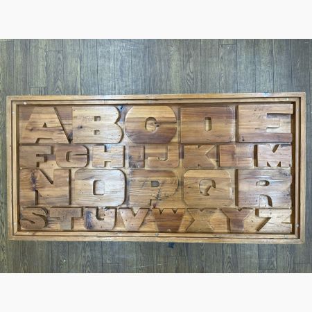 Knot antiques (ノットアンティークス) ローテーブル ライトブラウン  ガラス天板  ABC CENTERTABLE