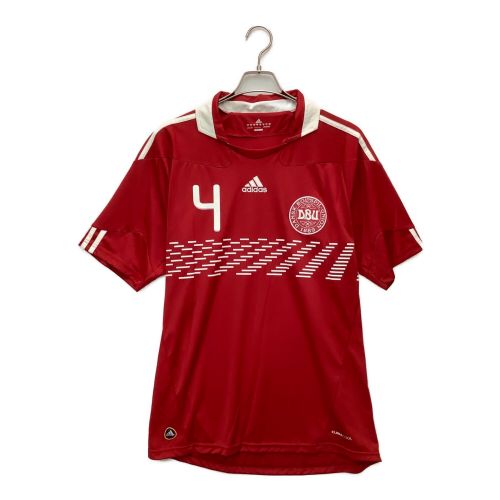 adidas (アディダス) サッカーユニフォーム メンズ SIZE M レッド ＃4 アッガー ★ デンマーク代表 10-11シーズン