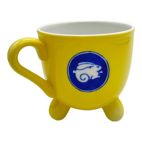 深川製磁 (フカガワセイジ) マグカップ 黄地うさぎ