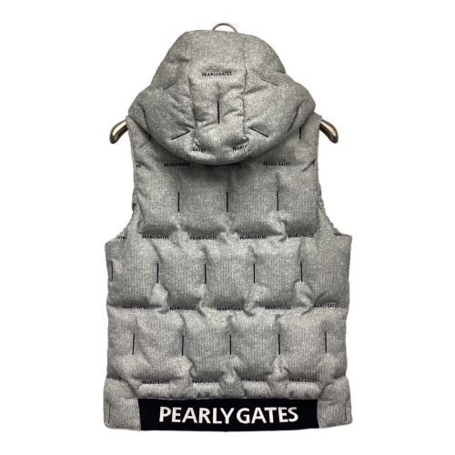 PEARLY GATES (パーリーゲイツ) ゴルフウェア(トップス) メンズ SIZE M グレー 2023年モデル 中綿ジップフーディベスト 053-3258105