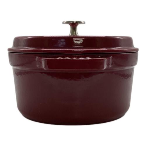 Staub (ストウブ) ピコ ココットラウンド ボルドー 20cm｜トレファクONLINE