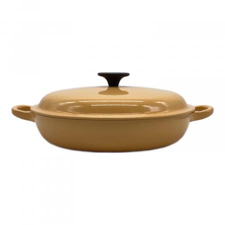【新品未使用】LE CREUSET 30 イエロー ビュッフェキャセロール LE CREUSET (ルクルーゼ) ビュッフェキャセロール イエロー 26cm