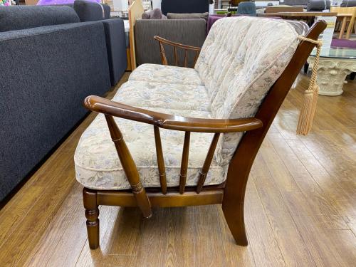 karimoku (カリモク) 3人掛けソファー ブラウン×マルチカラー 花柄 コロニアル