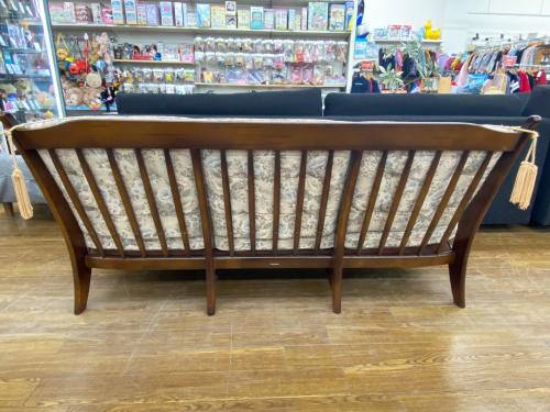 karimoku (カリモク) 3人掛けソファー ブラウン×マルチカラー 花柄 コロニアル