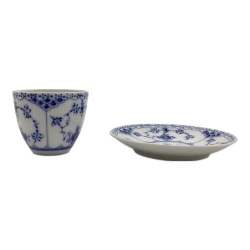 ROYAL COPENHAGEN (ロイヤル・コペンハーゲン) コーヒーカップ&ソーサー ブルーフルーテッド・ハーフレース